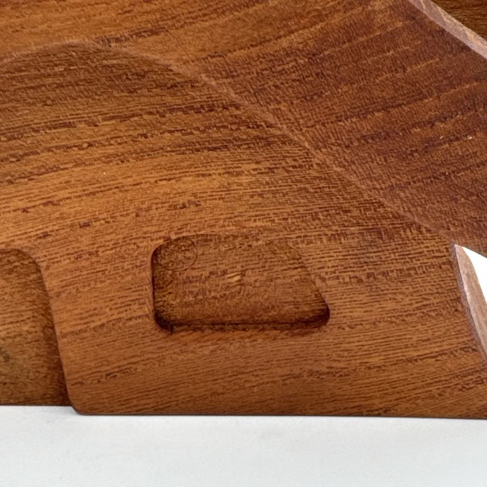 Vintage Handcrafted Teak Wood Log Cabin House Coin Bank Piggy Bank Minimalist 5" - Picture 3 of 11